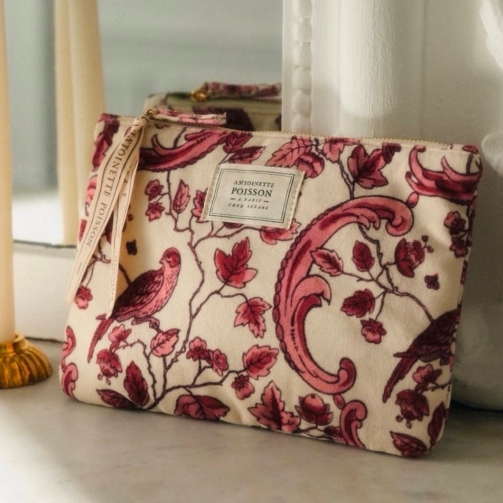Sezane x Antoinette Poisson collaboration pouch and gift bag combo